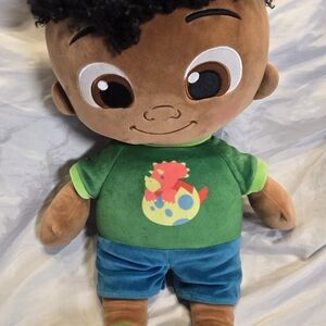 Cuddly Plush Toy‎ with Green Dinosaur Shirt and Blue Shorts